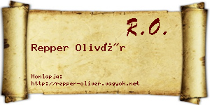 Repper Olivér névjegykártya