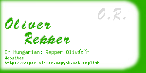 oliver repper business card